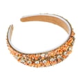 thumbnail image 1 of Unique Bargains Bling Rhinestone Headband Orange Crushed Turquoise Rhinestone Wide Edge Hairband for Women 4.72"x1.65", 1 of 7