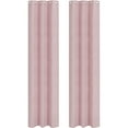 thumbnail image 1 of Unique Bargains Blockout Window Darkening Gorgeous Grommet Curtain Panels Set of 2 Pink 42" x 95", 1 of 8