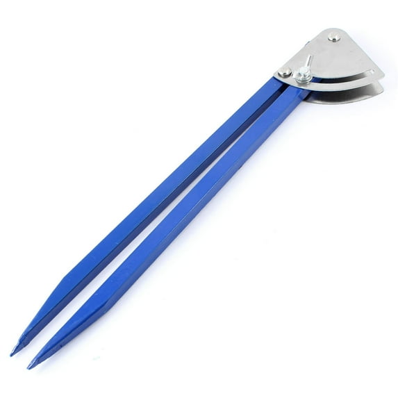 Unique Bargains Blue 12" Metal Hinge Joint Marking Circular Divider Caliper
