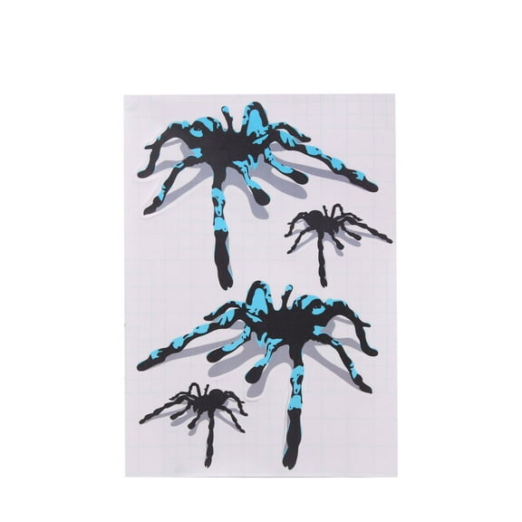 Unique Bargains Blue Car Auto Motorcycle Side Spider Pattern Decoration Sticker Decal