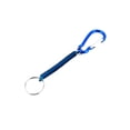 thumbnail image 1 of Unique Bargains Blue Carabiner Hook Elastic  Coil Keyring Keychain Rope 13.5cm, 1 of 1