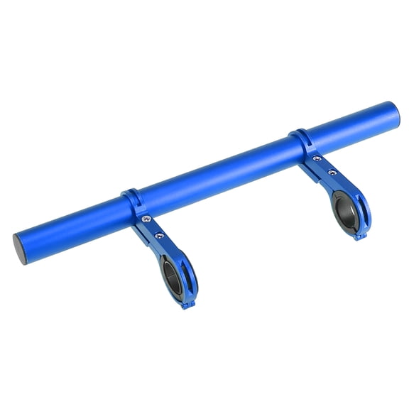 Unique Bargains Blue Handle Bar Extender Double Aluminum Alloy Handlebar Extension Bracket for Bicycle