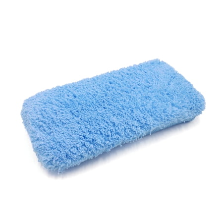 Unique Bargains Blue Rectangle Shaped Microfiber Home Car Washing Tool Cleaning Sponge Block