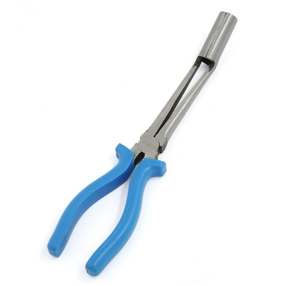 Unique Bargains Blue silver Tone 30 Degree Angle Nonslip Handgrip Spark Plug Connector Pliers