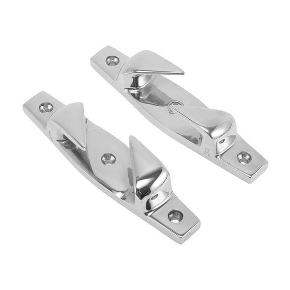 Unique Bargains Boat Bow Chock Marine 316 Stainless Steel Concave Bottom Reinforced Horn Shape (Double Fork Type) Boat Cleats for Left Side Right Side 152 mm Length