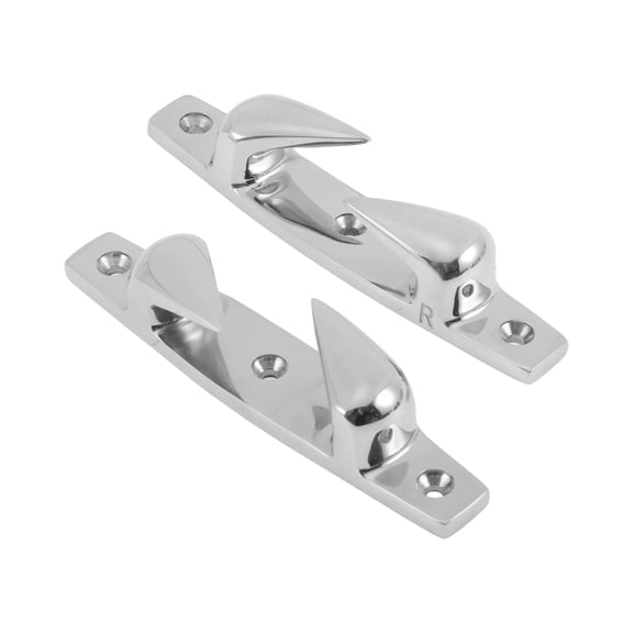 Unique Bargains Boat Bow Chock Marine 316 Stainless Steel Horn Shape (Double Fork Type) Boat Cleats for Left Side Right Side 118 mm Length Silver Tone 1 Pair