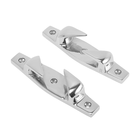 Unique Bargains Boat Bow Chock Marine 316 Stainless Steel Horn Shape (Double Fork Type) Boat Cleats for Left Side Right Side 153 mm Length Silver Tone 1 Pair