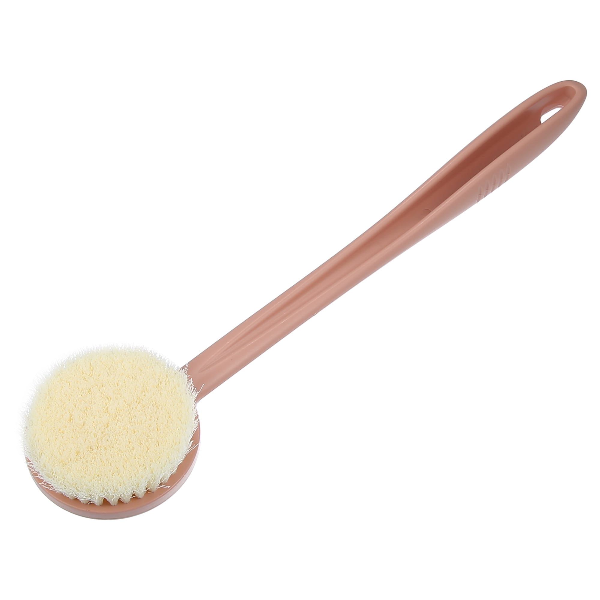 Unique Bargains Body Bath Brush Back Scrubber with Long Handle Pink