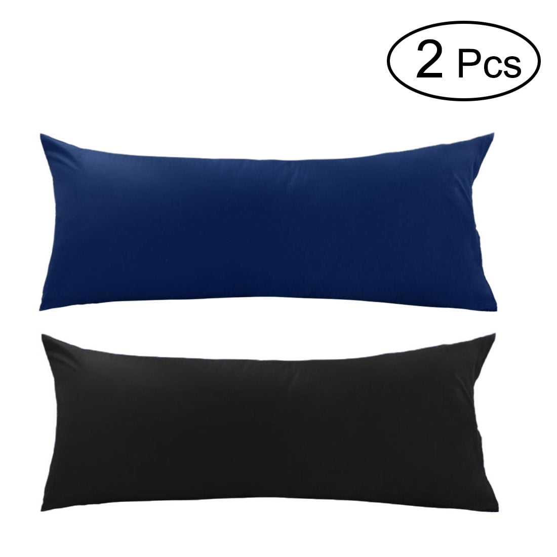 Unique Bargains Body Pillow Covers Cotton Pillowcases Set of 2 Royal Blue