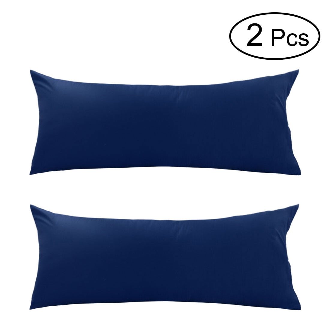 Unique Bargains Body Pillow Covers 300 Thread Count Cotton Pillowcases Set of 2 Royal Blue 20" x 48"