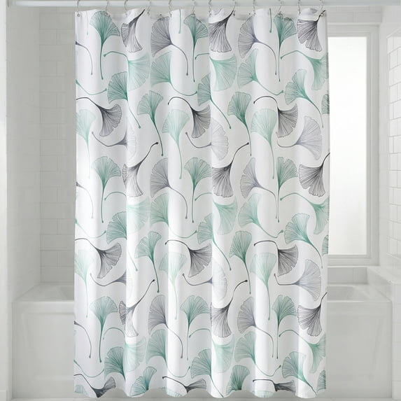 Unique Bargains Bohemian Waterproof Shower Curtain Sets with Hooks Grey 71"W x 71"L