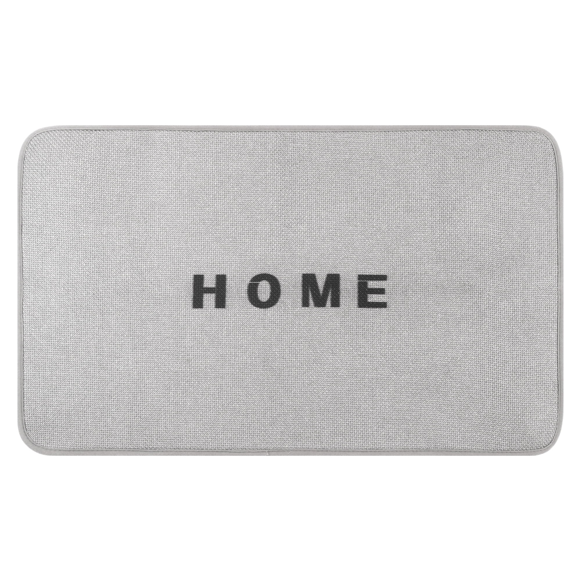 Unique Bargains Boho Bathroom Rugs Absorbent Non Slip Washable Bath Rugs Grey 16" x 24"