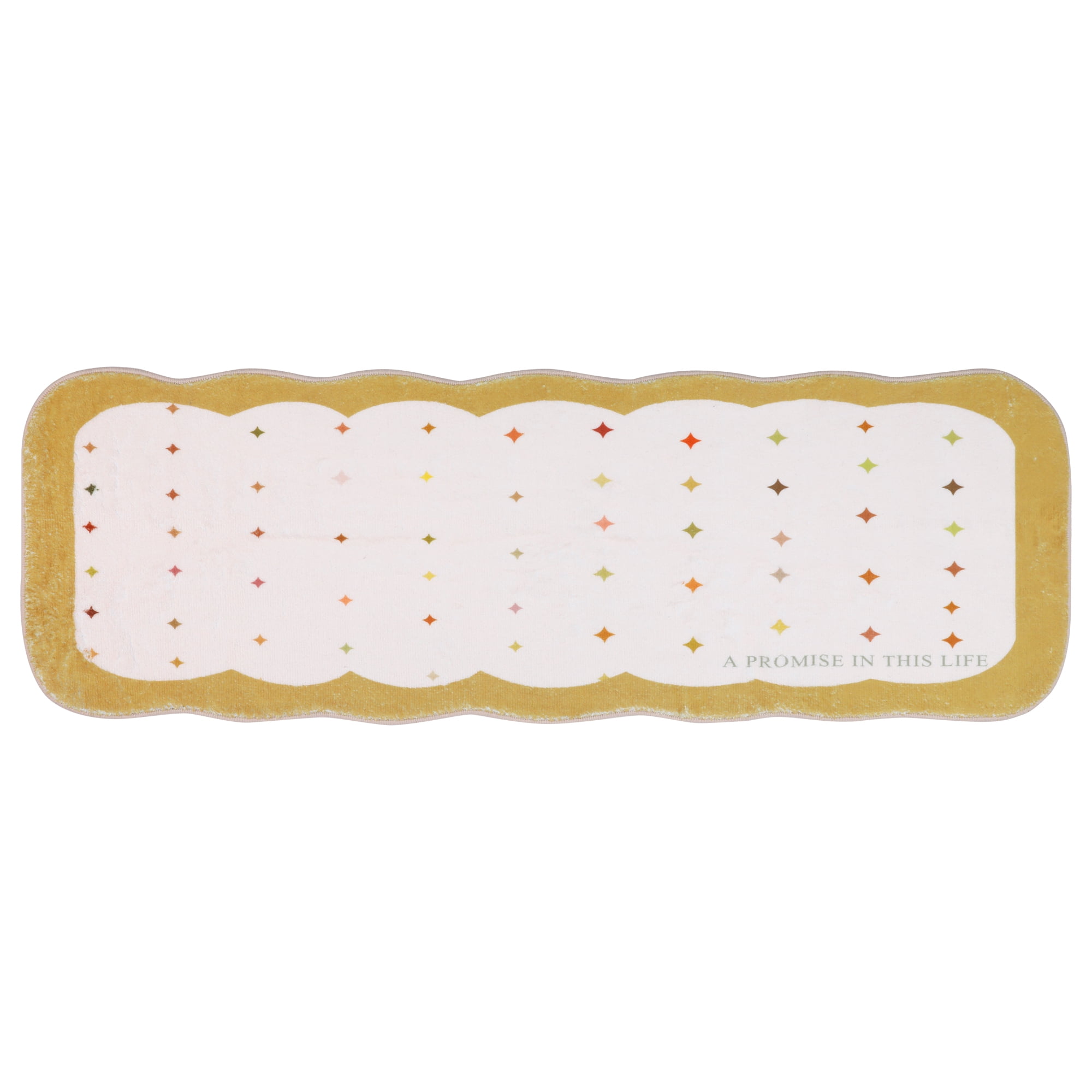 Unique Bargains Boho Kitchen Runner Rug Non Slip Machine Washable Light Khaki 47" x 16"
