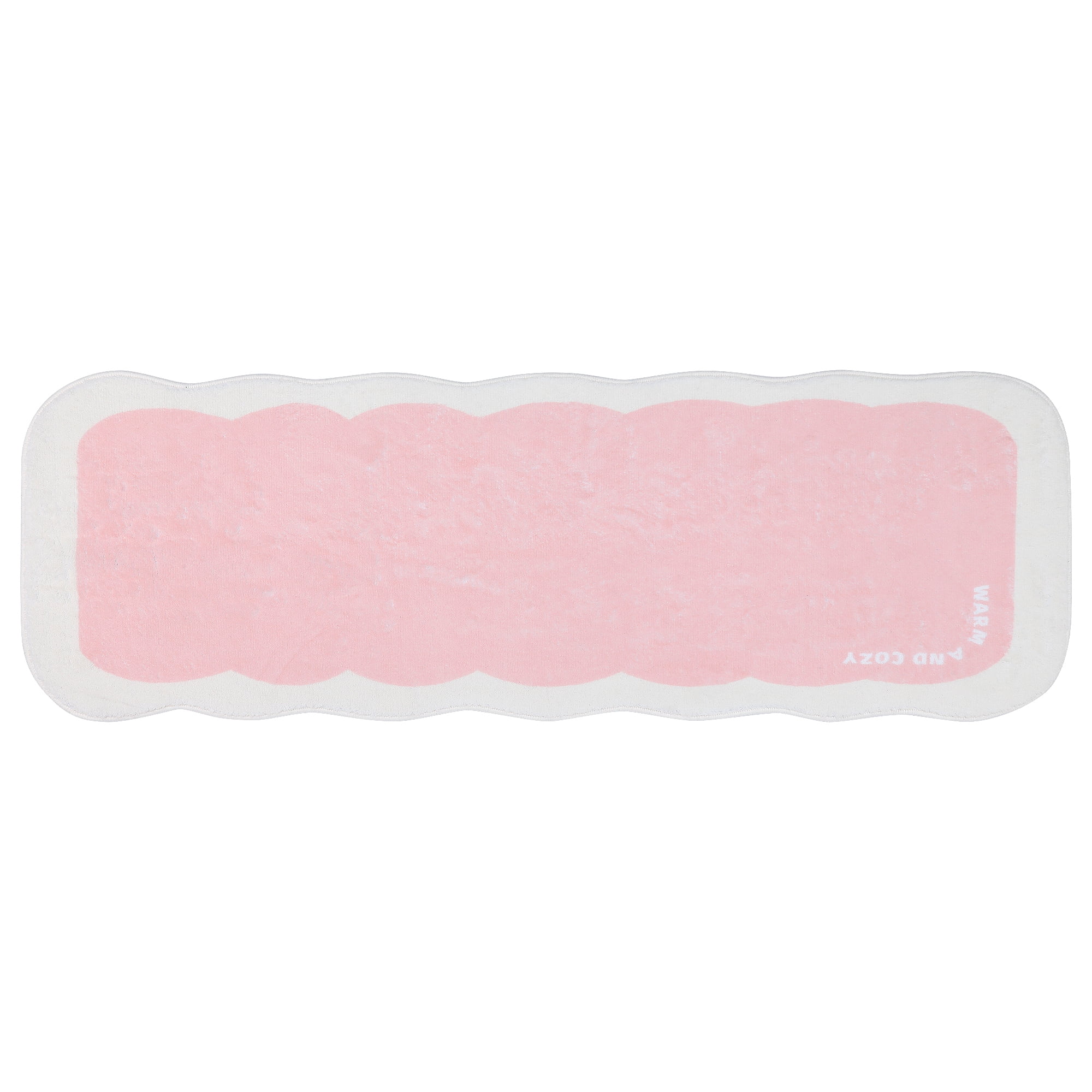 Unique Bargains Boho Kitchen Runner Rug Non Slip Machine Washable Light Pink 47" x 16"