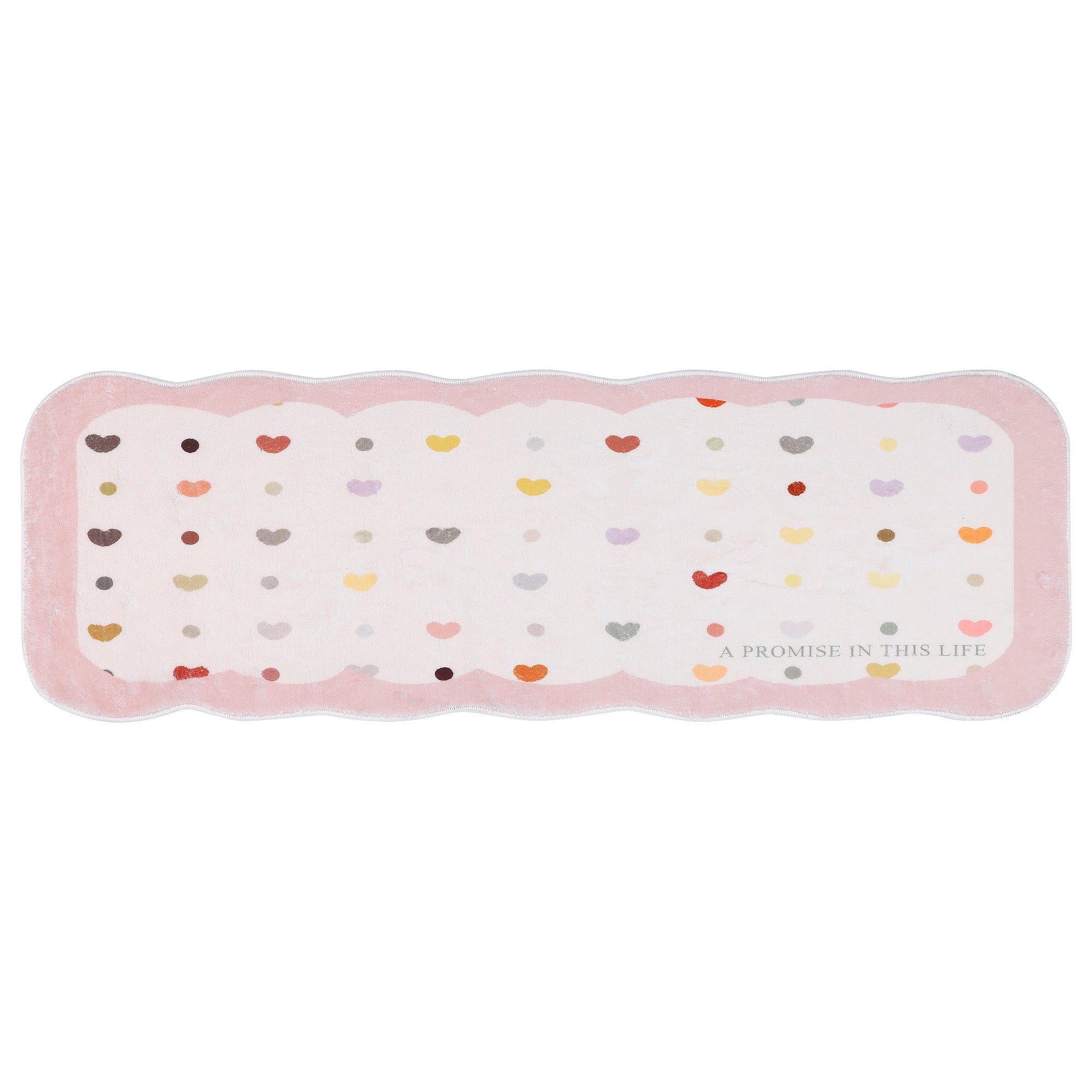 Unique Bargains Boho Kitchen Runner Rug Non Slip Machine Washable Pink 47" x 16"