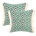 thumbnail image 1 of Unique Bargains Boho Throw Pillow Covers Geometric Pattern Cushion Cases 18" x 18" Green, 1 of 7