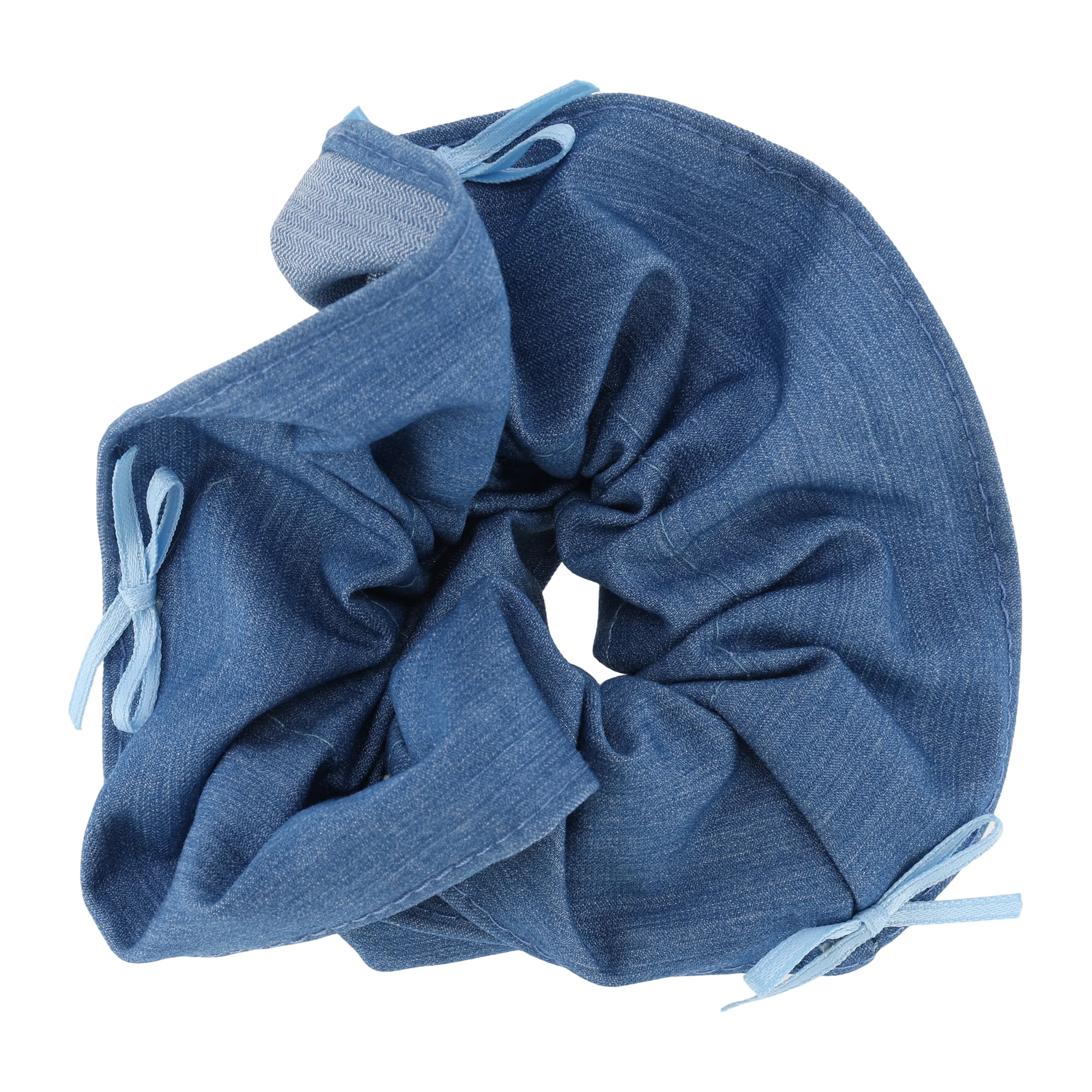 Unique Bargains Bow Denim Hair Ties All Occasions Hairstyles Blue Ribbon Bow