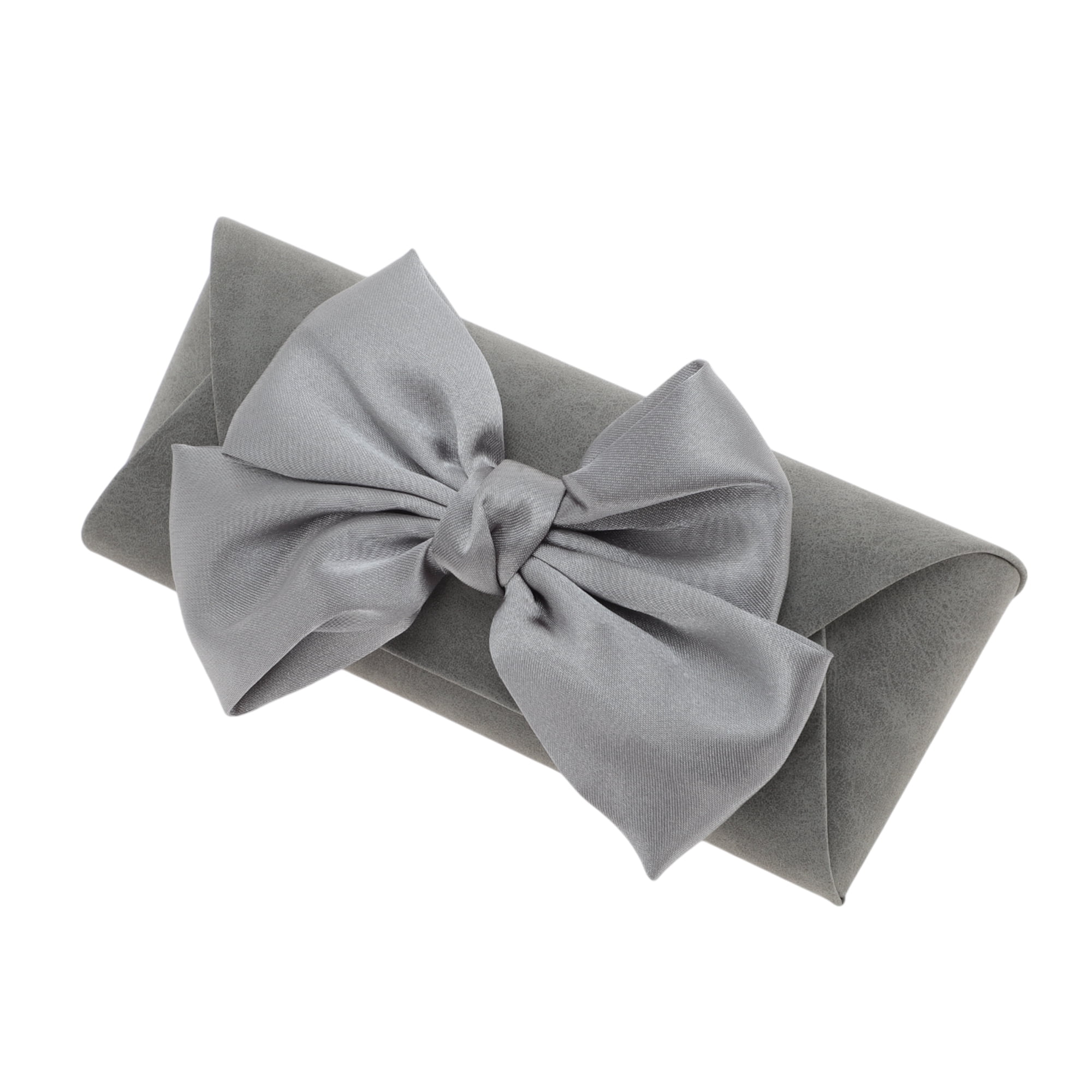 Unique Bargains Bow Eyeglasses Case Portable Eyeglasses Storage 1 Pc Gray
