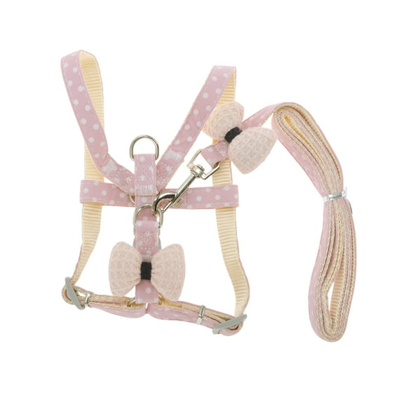 Unique Bargains Bow Pet Leash Kit Durable Dog Leash Kit for Dog Small Pink