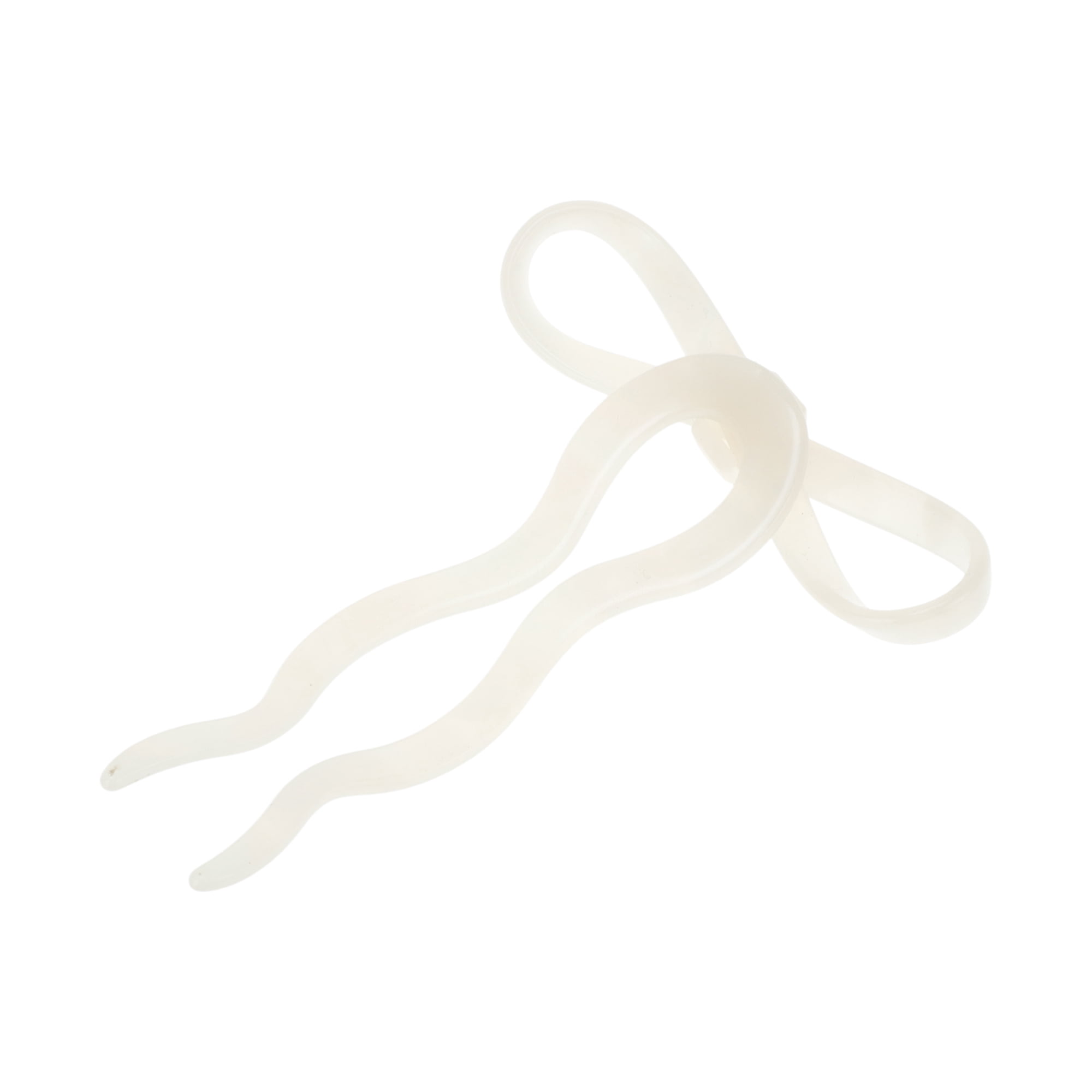 Unique Bargains Bow Wave Chignon Pin for Women 1 Pc White