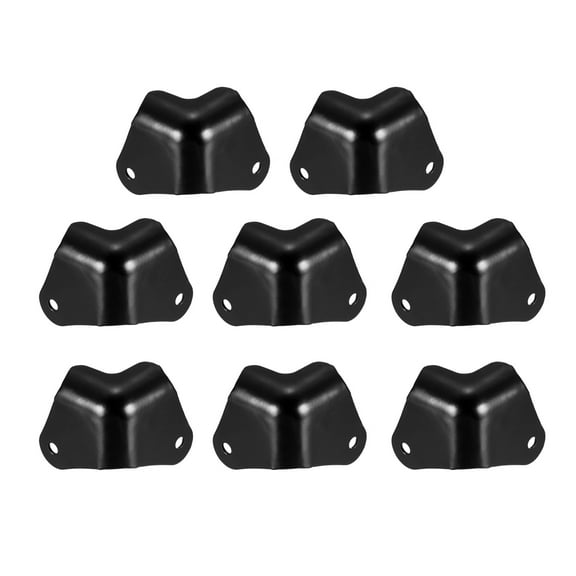 Unique Bargains Box Corner Protectors Metal Edge Guard Protector 1.06" x 1.06" x 0.98" Black 8Pcs