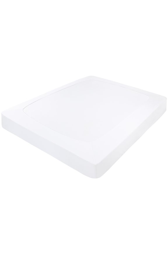 Box Spring Cover Wrap Around 4 Sides Stretchy King White