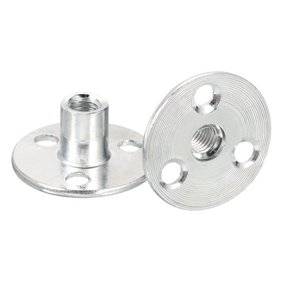 Unique Bargains Brad Hole Tee Nut Round Base Screw-in T-Nuts Furniture Hardware M8 15Pcs