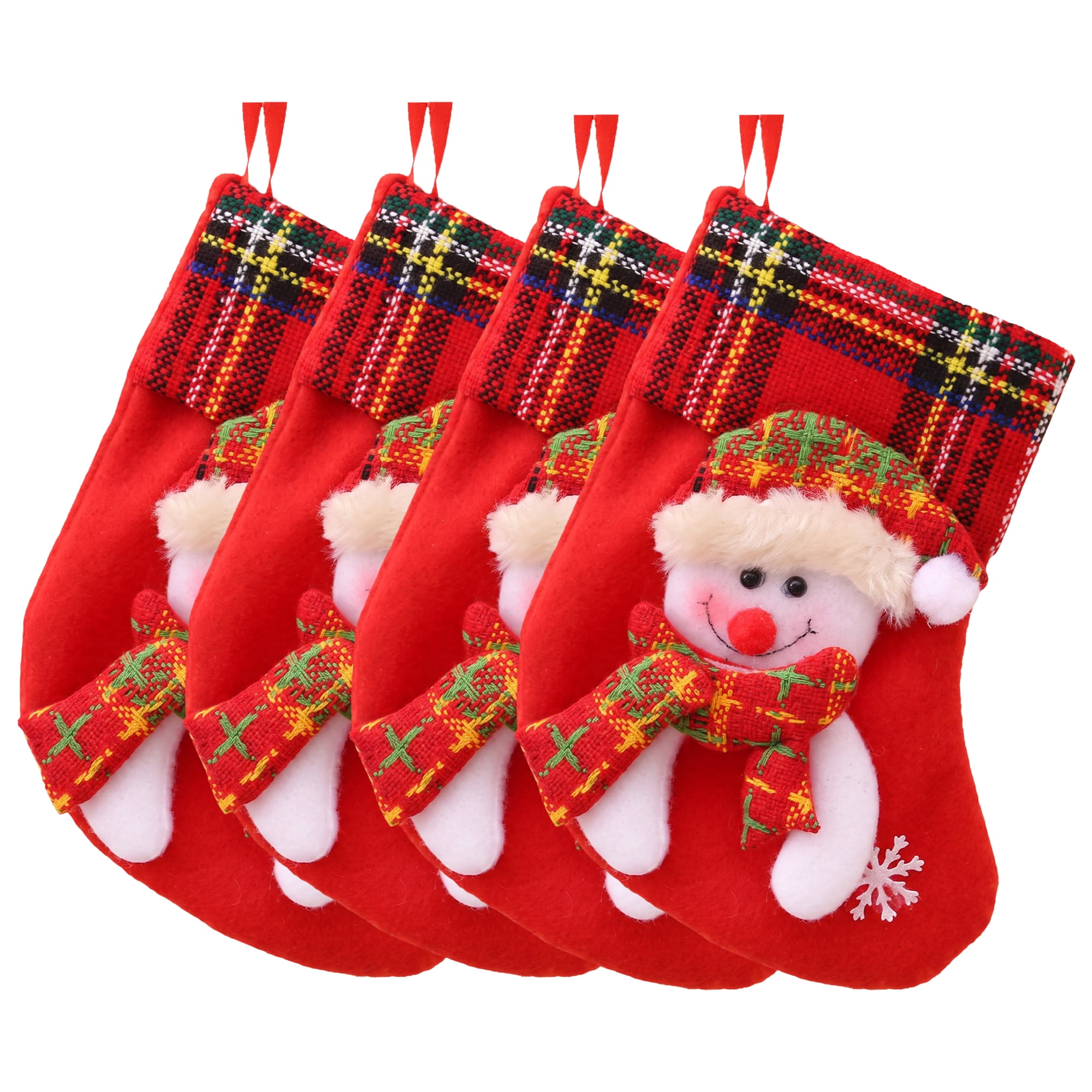 Unique Bargains Braided Christmas Stocking Double Layer Nordic Hygge Sock Snowflake 6"