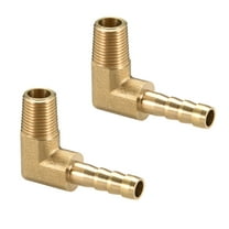 Unique Bargains Brass Barb Hose Fittings 90 Degree Elbow Barbed G Male Pipe Connectors 6mm