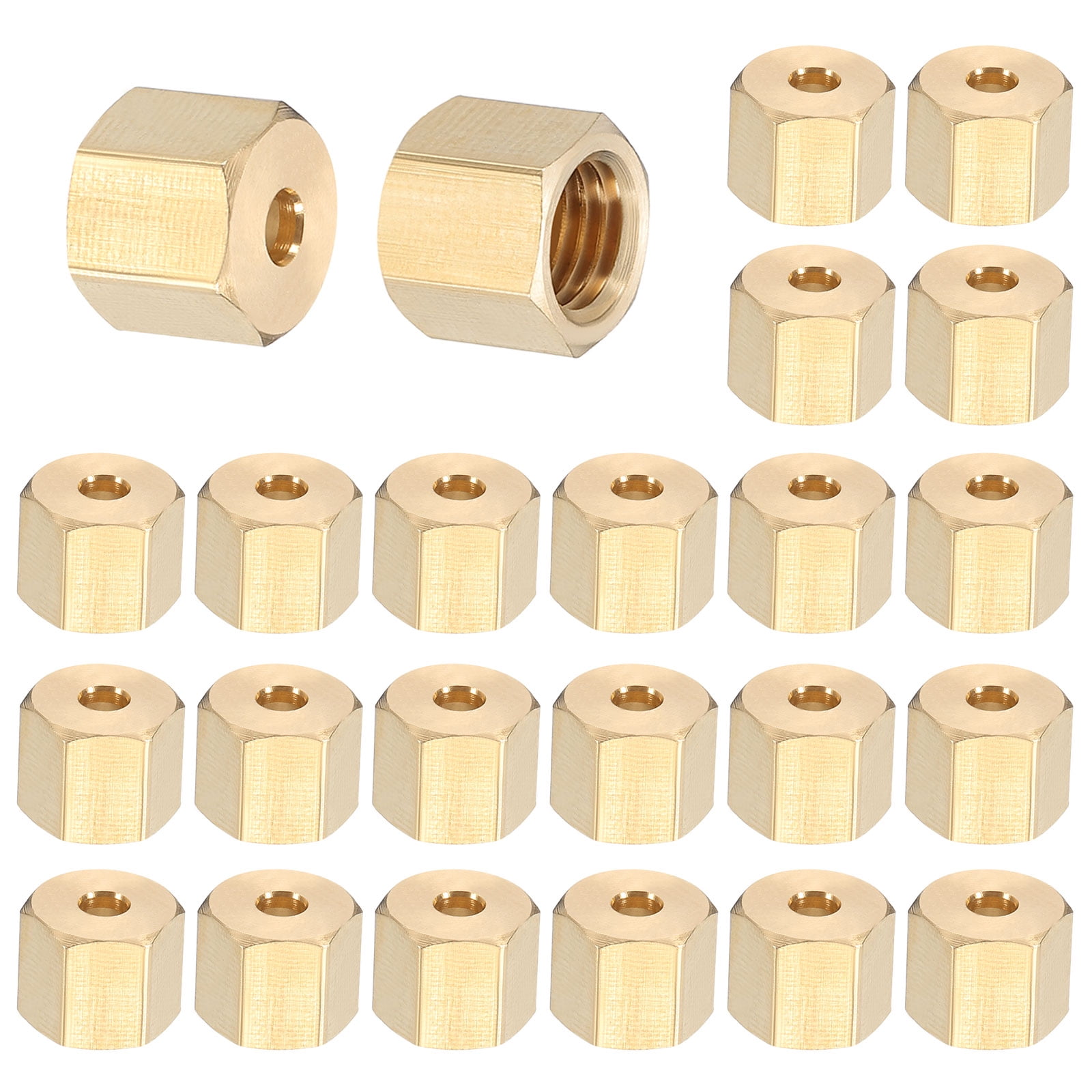 Unique Bargains Brass Compression Nut Fitting for Plumbing Systems 8.5 x 10mm