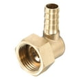thumbnail image 1 of Unique Bargains Brass Hose Barb Fitting x G1/2 Female Swivel Nut Pipe Connector 0.4 inch, 1 of 6