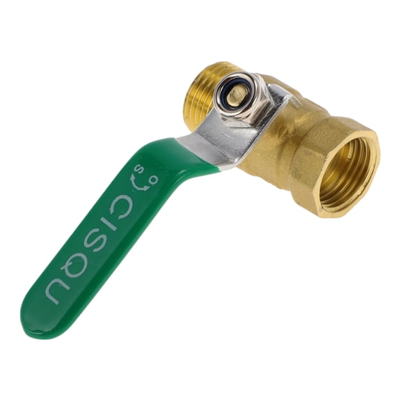 Unique Bargains Brass Pipe Fittings 1/2"Female x 1/2"Male Internal And External Thread Long Handle Ball Valve 1.8" 1 Pc