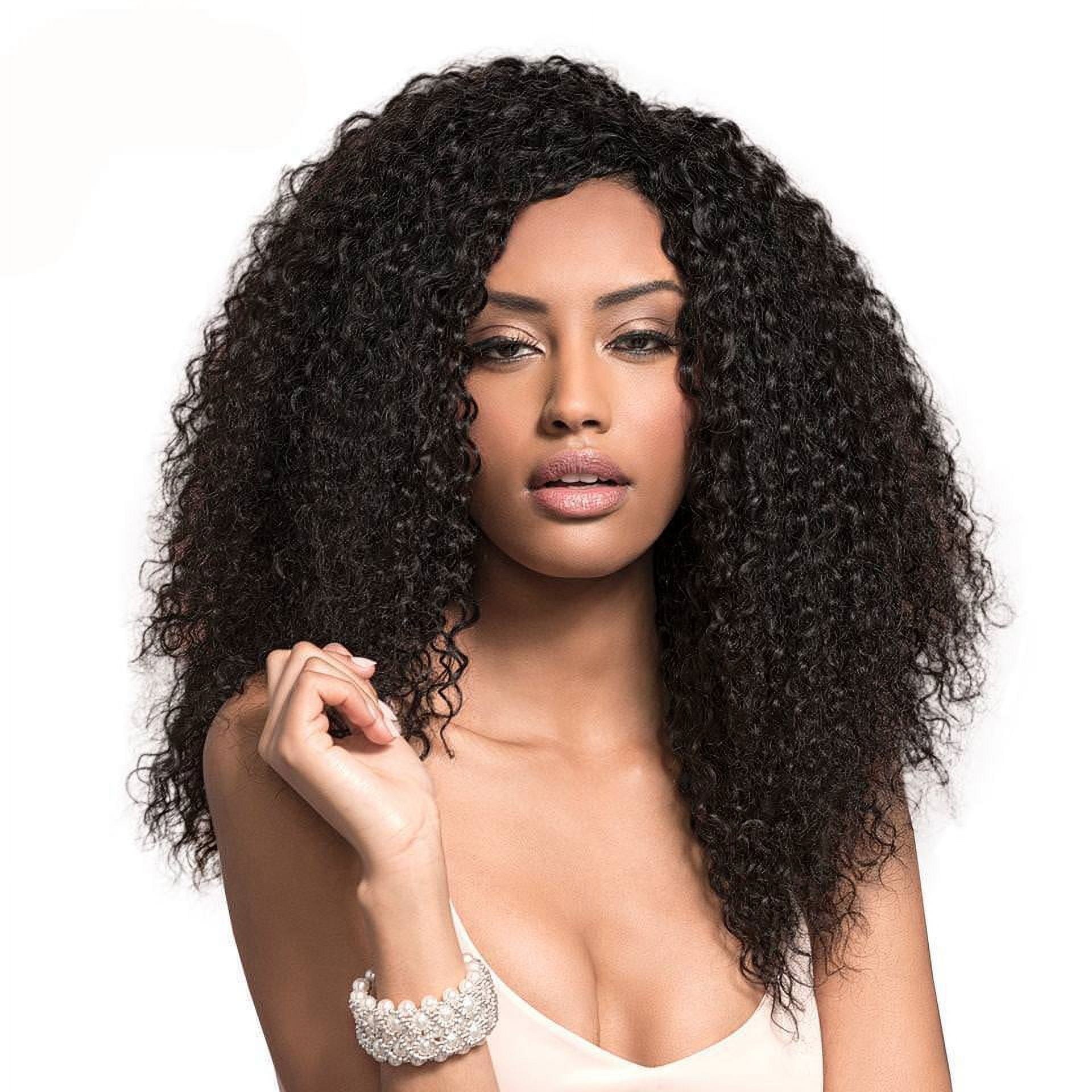 Unique Bargains Brazilian Jerry Curl 3 Bundles 100% Human 