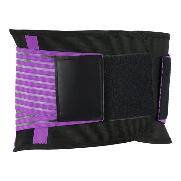 Unique Bargains Breathable Back Brace Lumbar Support Mesh Design Adjustable Straps Lower Back Brace Purple Size XL