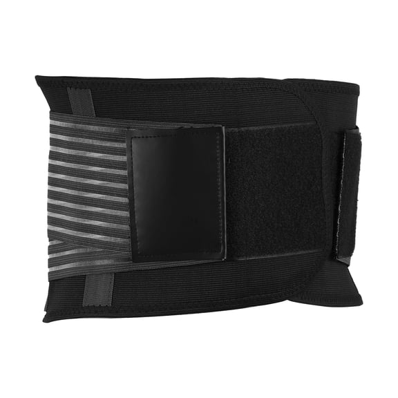 Unique Bargains Breathable Back Brace Lumbar Support Mesh Design Adjustable Support Straps Lower Back Brace Black Size M