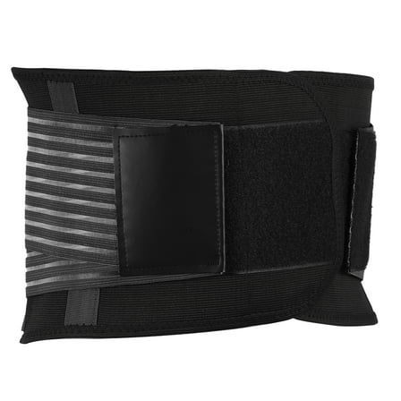 Unique Bargains Breathable Back Brace Lumbar Support Mesh Design Adjustable Support Straps Lower Back Brace Black Size S
