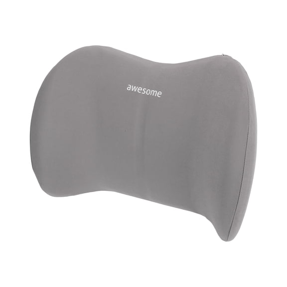 Unique Bargains Breathable Car Seat Lumbar Cushion Memory Foam Support Ergonomic Design 29x43x10.5cm Gray 1 Pc