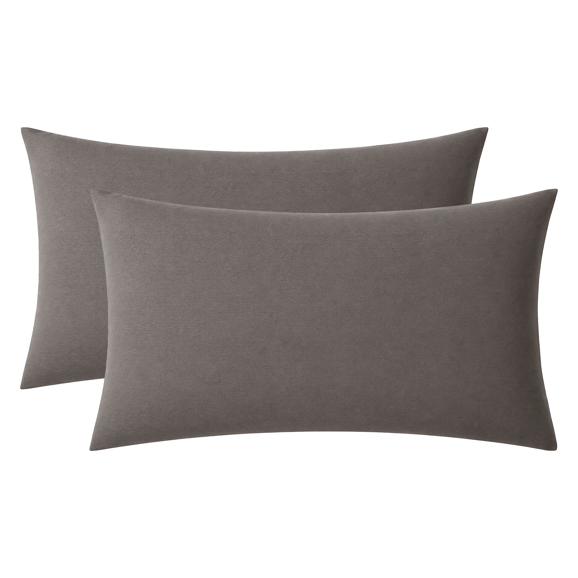 Unique Bargains Breathable Cotton Covers Pillow Protectors with Zipper Standard Size Queen Gray