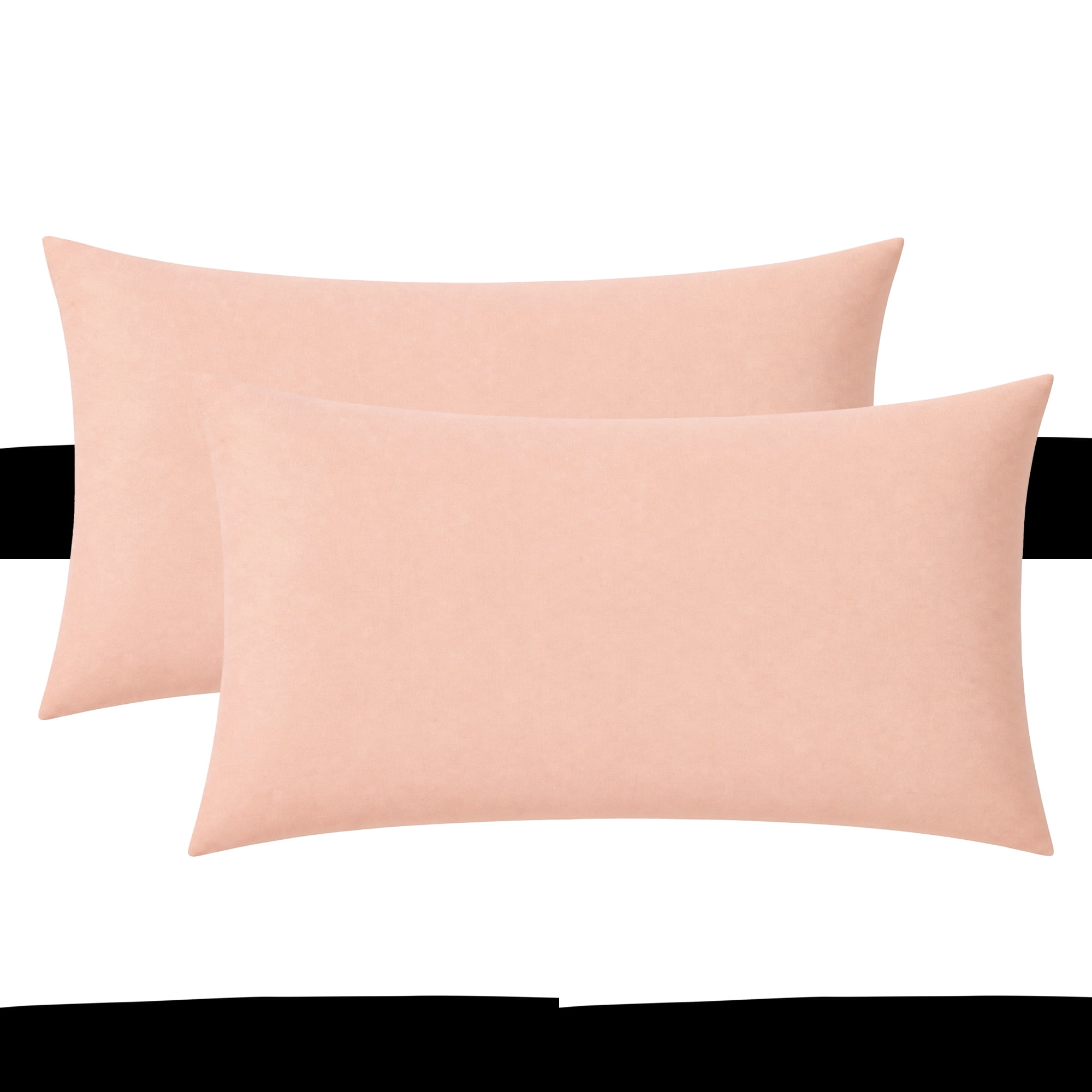 Unique Bargains Breathable Cotton Covers Pillow Protectors with Zipper Standard Size Queen Pink