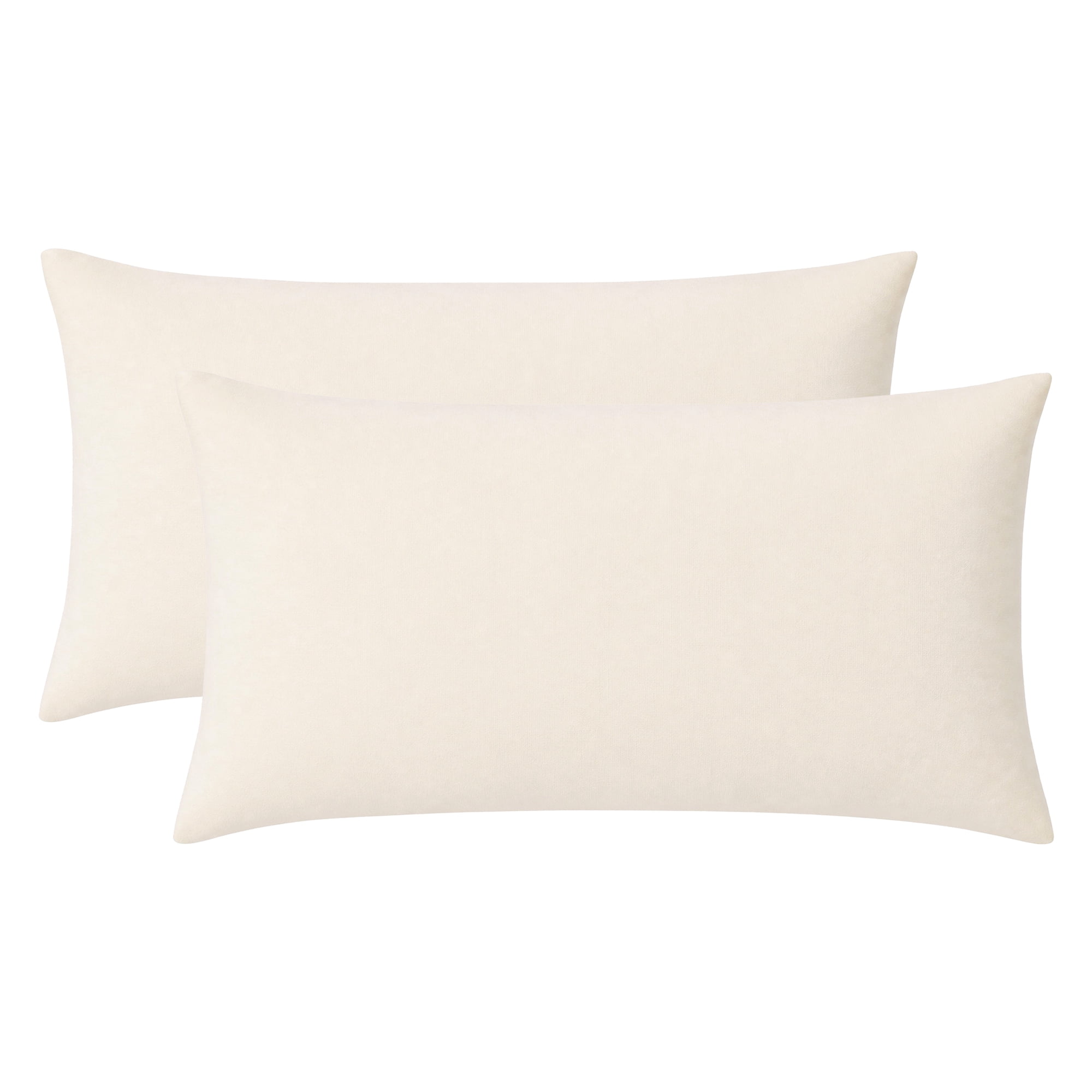 Unique Bargains Breathable Cotton Covers Pillow Protectors with Zipper Standard Size Queen White