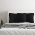 thumbnail image 1 of Unique Bargains Breathable Cotton Envelope Closure Pillowcases 2 Pcs Black King, 1 of 8