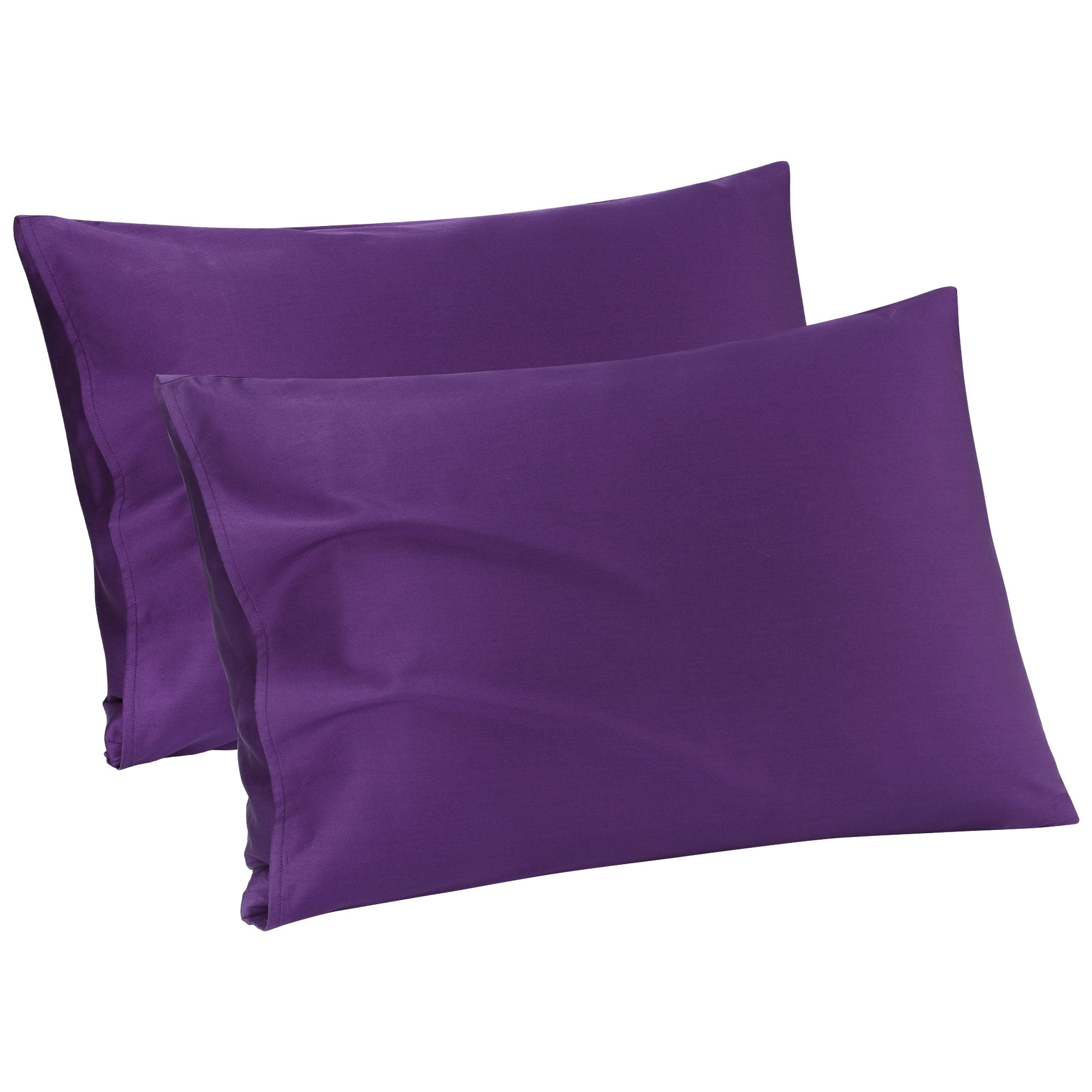 Unique Bargains Breathable Cotton Envelope Closure Pillowcases 2 Pcs Grape King