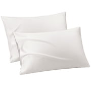 Unique Bargains Breathable Cotton Envelope Closure Pillowcases 2 Pcs Isabelline Queen