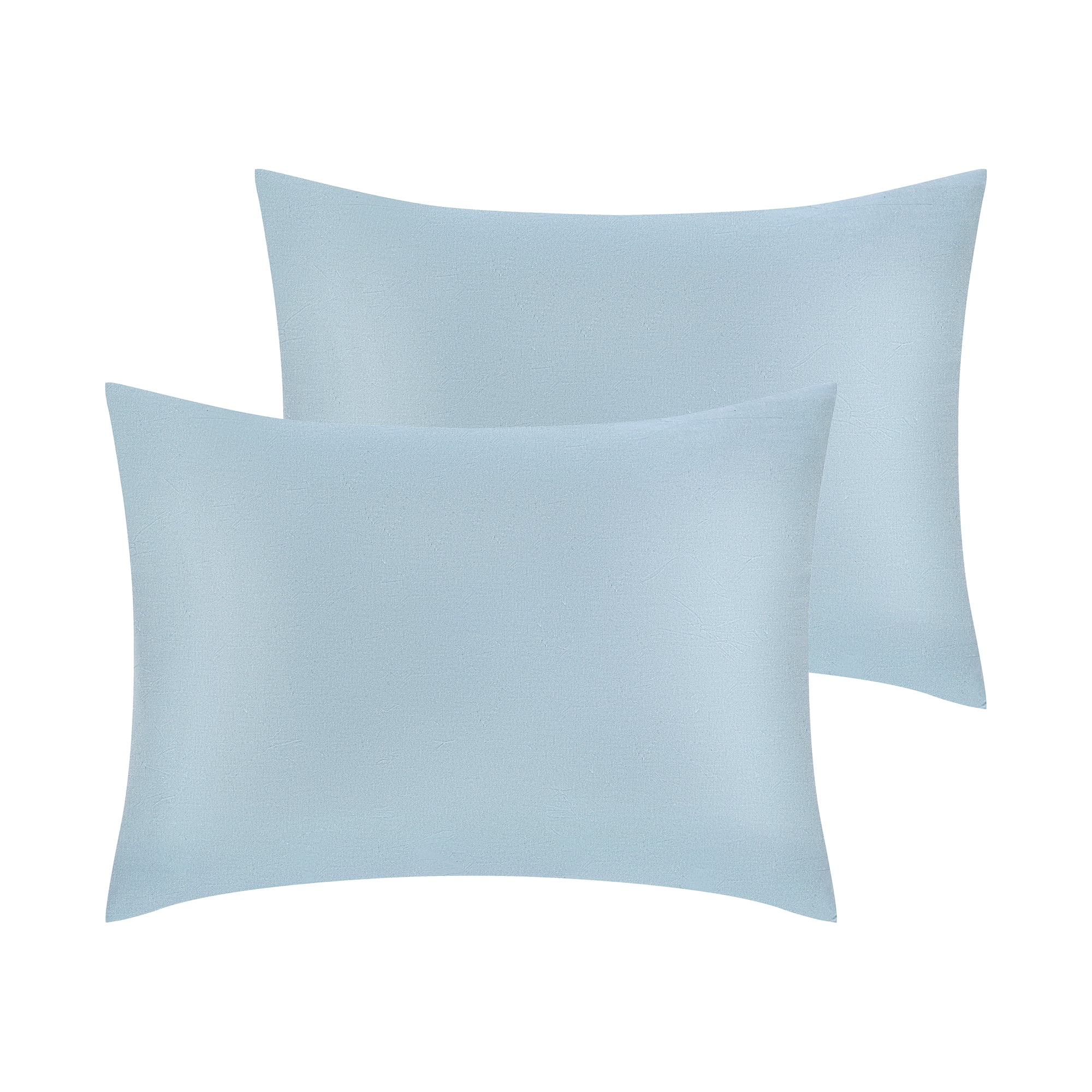 Unique Bargains Breathable Envelope Closure Polyester Pillowcase (2 Count) Light Blue Queen