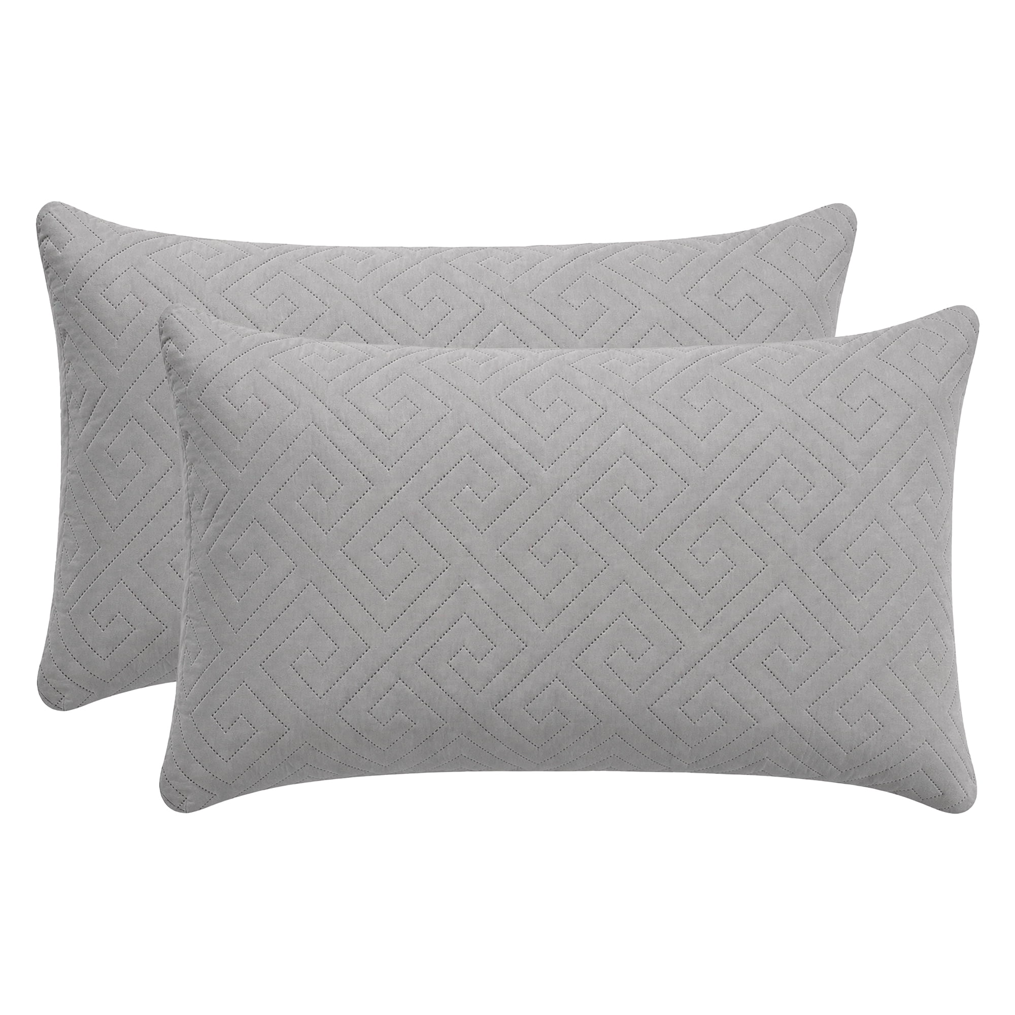 Unique Bargains Breathable Hypoallergenic Polyester Standard-size Pillow Protector Gray