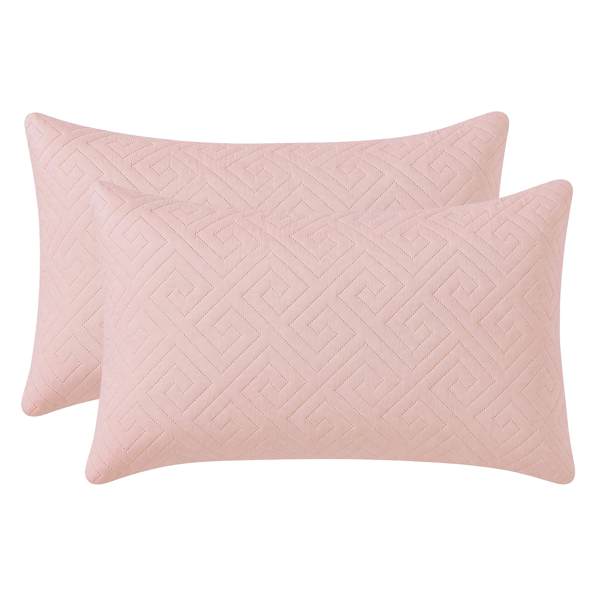 Unique Bargains Breathable Hypoallergenic Polyester Standard-size Pillow Protector Pink