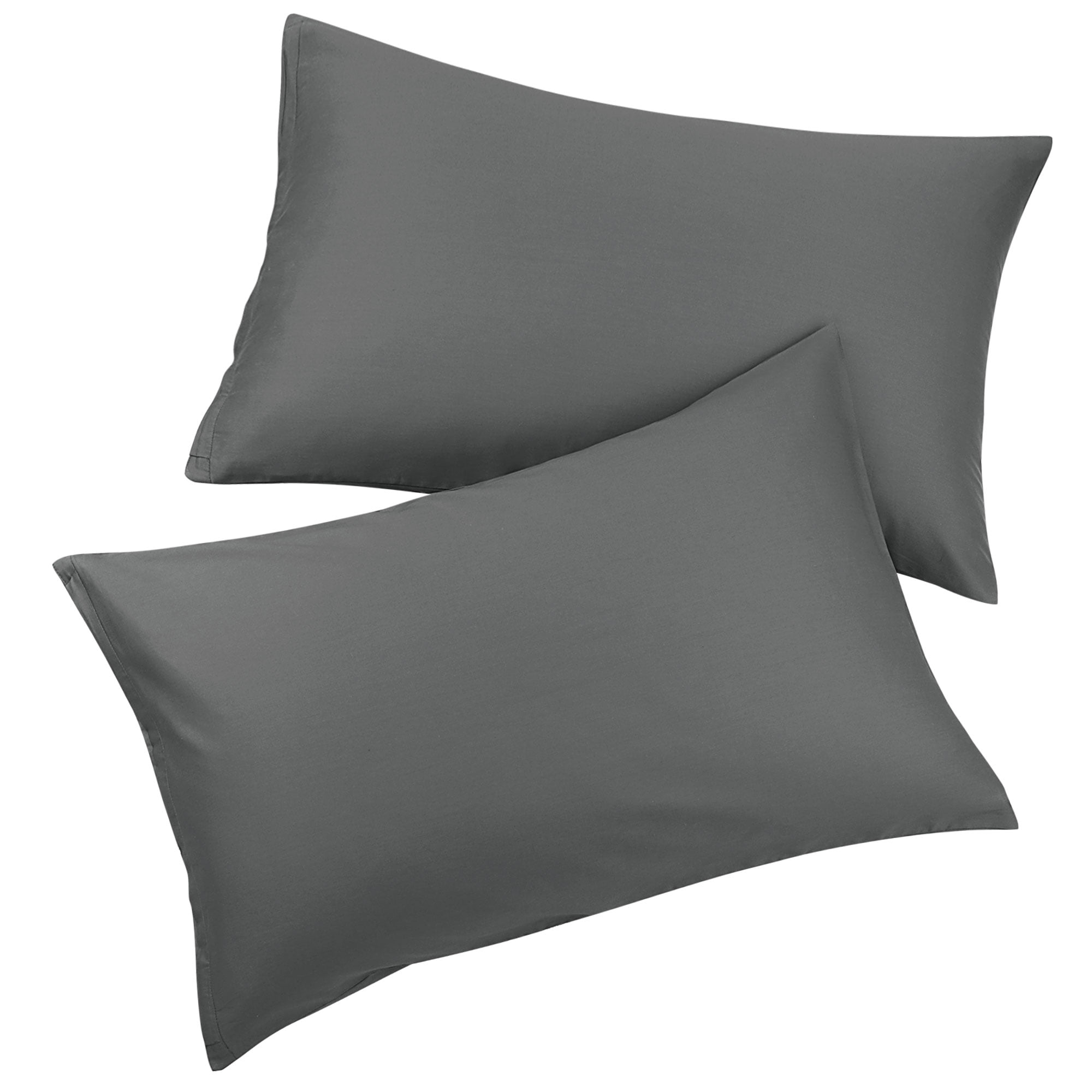 Unique Bargains Breathable Zipper Closure Cotton Pillowcases 2 Pcs Dark