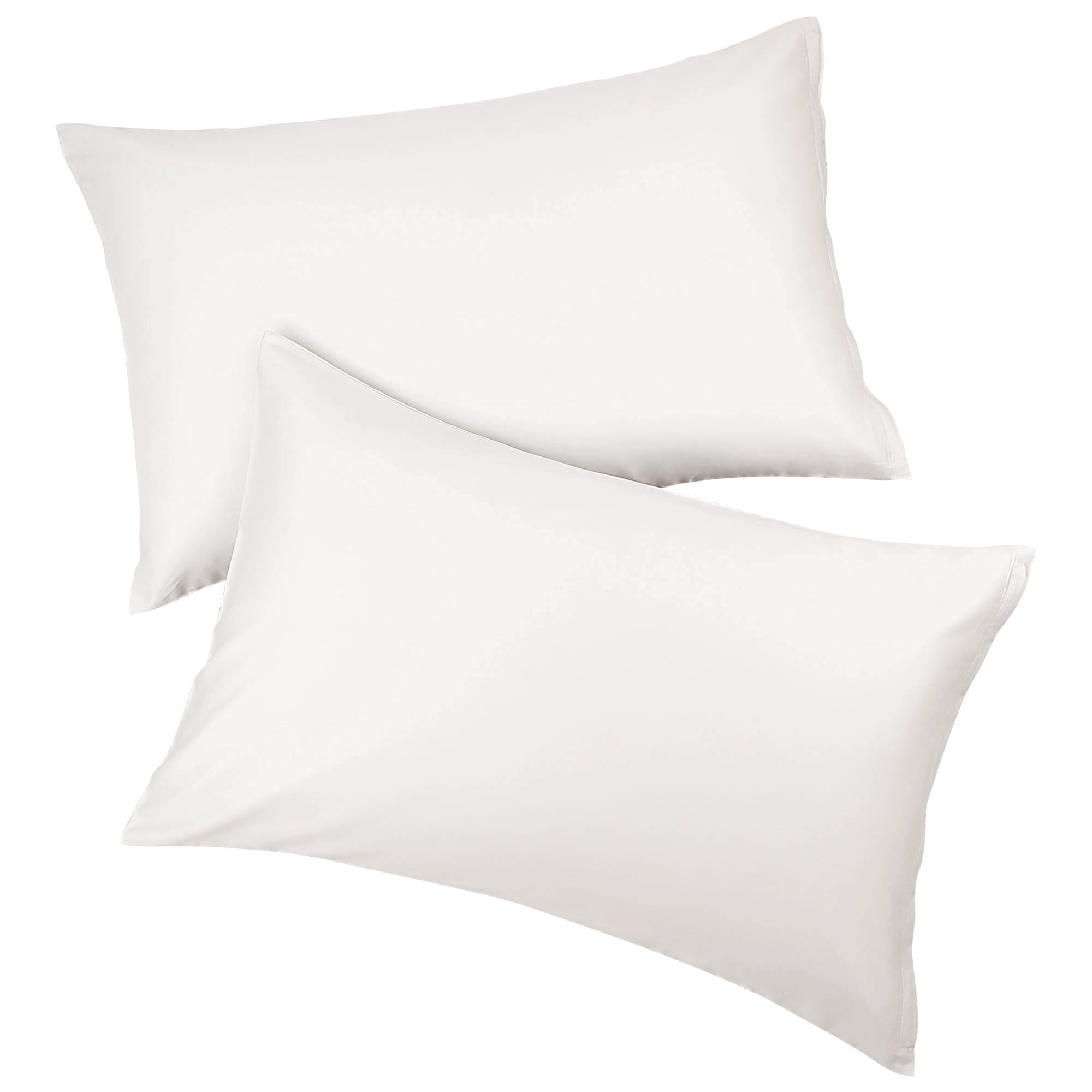 Unique Bargains Breathable Zipper Closure Cotton Pillowcases 2 Pcs Isabelline Standard