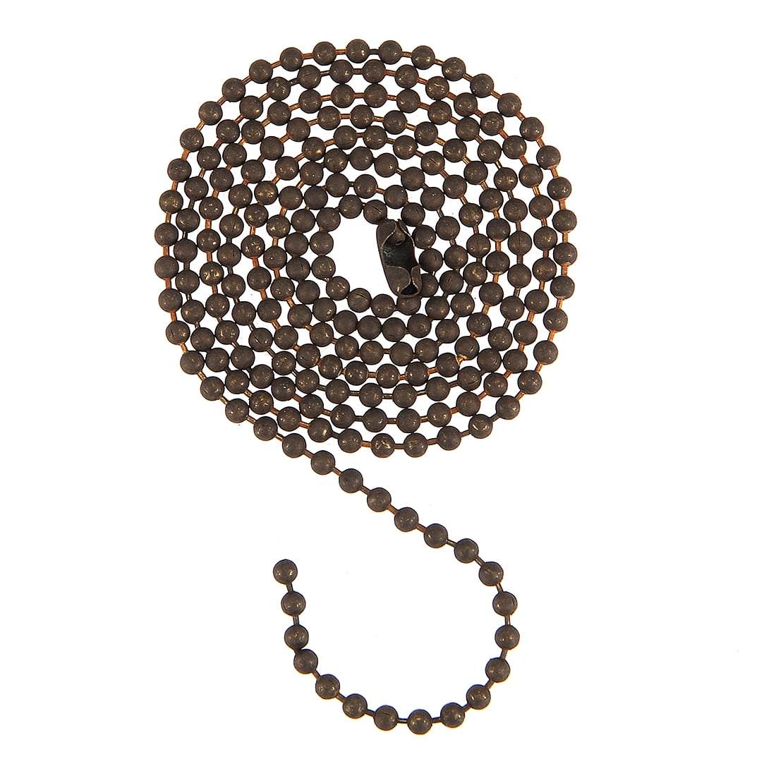 Unique Bargains Bronze 3 Feet Long Ball Bead Chain Clasp Keychain