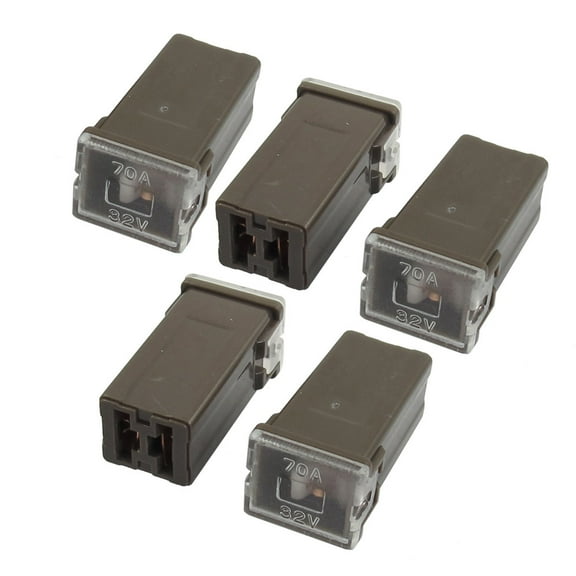 Unique Bargains Brown Plastic Shell Female PAL Fuse 70A for Automotive Cars 5 Pcs